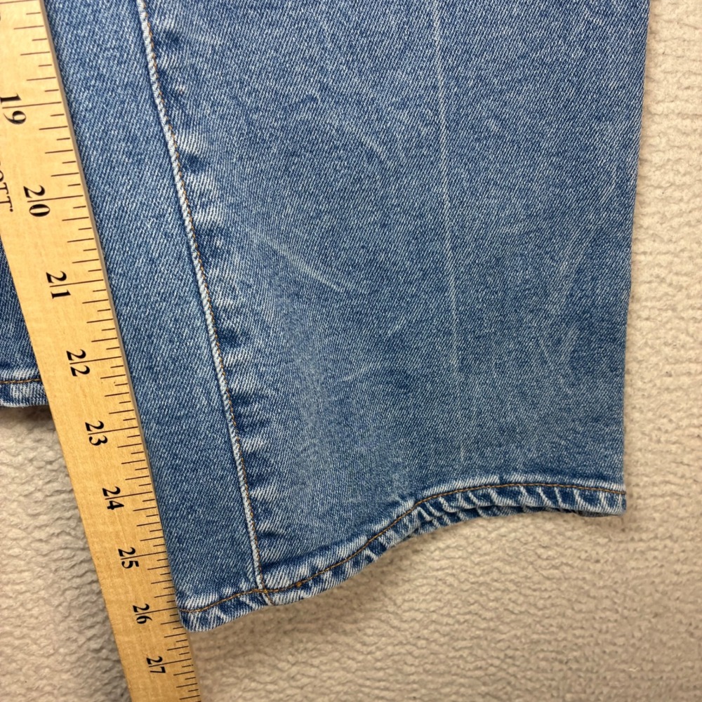 Khaite Benny Crop Flare Jeans Women 30x26 Blue High Rise Stretch Denim Designer - Picture 8 of 9